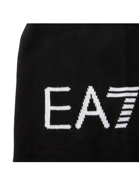 CAPPELLO A CALOTTA IN MAGLIA UOMO NERO E BIANCO
