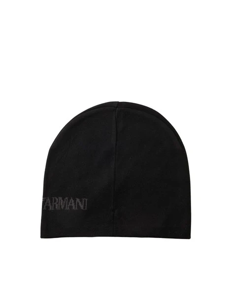 CAPPELLO A CALOTTA IN MAGLIA UOMO NERO