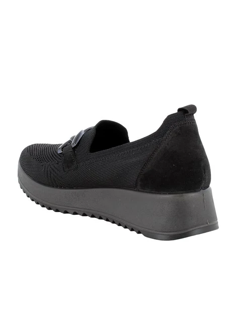 SNEAKERS SLIP ON IN TESSUTO FLYKNIT CON DETTAGLIO METALLICO DONNA NERO
