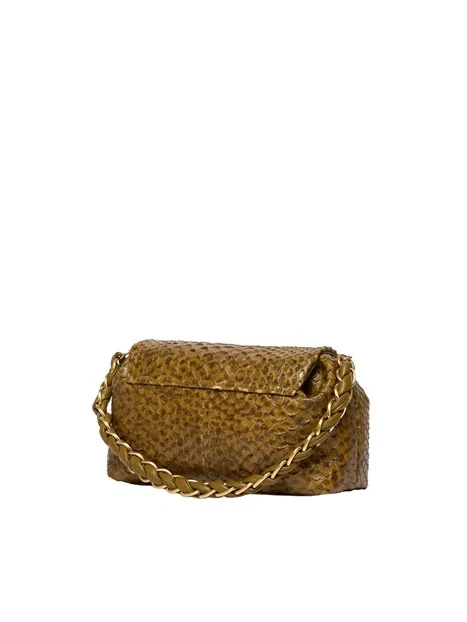 BORSA A MANO CON TRACOLLA E MANICO INTRECCIATO DONNA VERDE