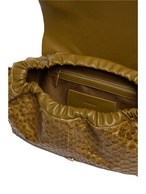BORSA A MANO CON TRACOLLA E MANICO INTRECCIATO DONNA VERDE
