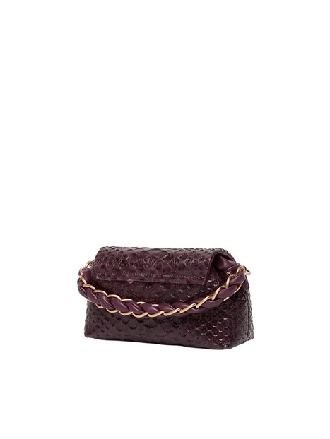 BORSA A MANO LE MUSE IN JERSEY SPALMATO CON TRACOLLA DONNA VIOLA