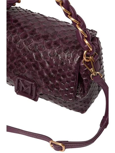 BORSA A MANO LE MUSE IN JERSEY SPALMATO CON TRACOLLA DONNA VIOLA