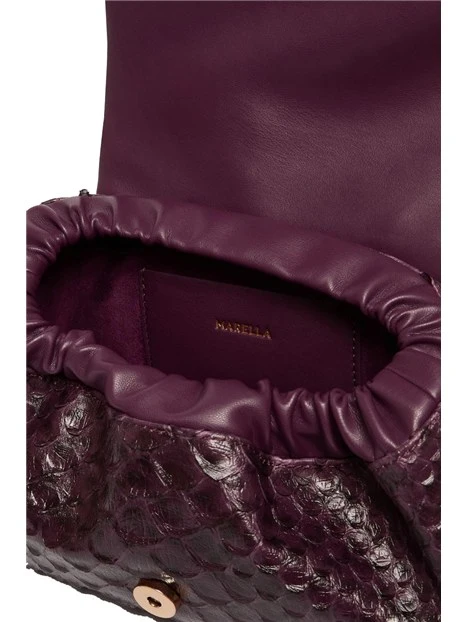 BORSA A MANO LE MUSE IN JERSEY SPALMATO CON TRACOLLA DONNA VIOLA