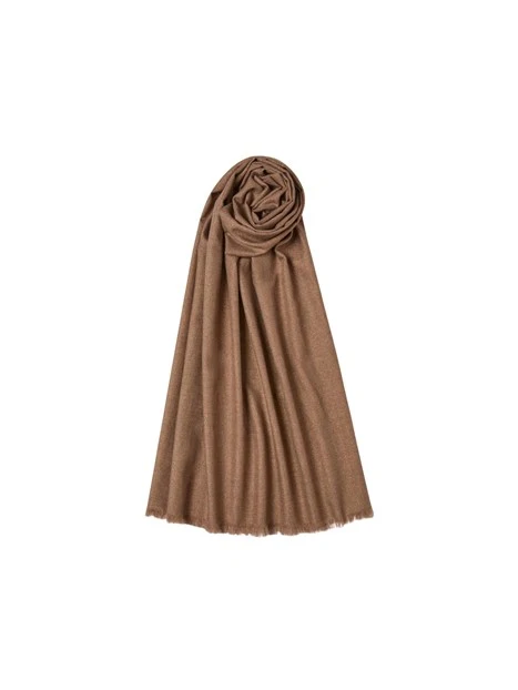 STOLA IN LANA E LUREX DONNA MARRONE