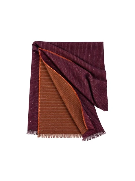 STOLA CON PAILETTES DONNA BORDEAUX