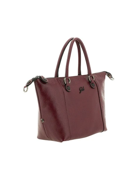 BORSA SHOPPING MULTIFUNZIONE IN PELLE LUCIDA DONNA BORDEAUX