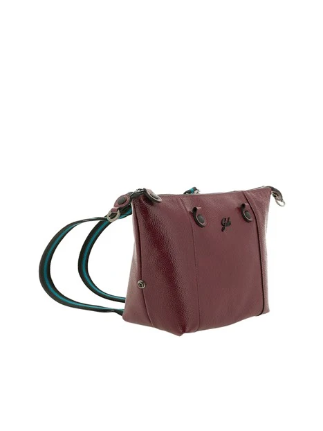 BORSA SHOPPING MULTIFUNZIONE IN PELLE LUCIDA DONNA BORDEAUX