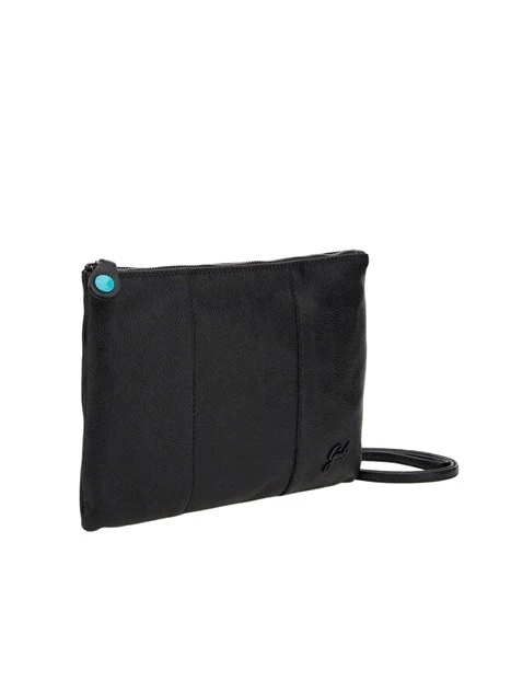 BORSA A TRACOLLA IN PELLE MARTELLATA DONNA NERO