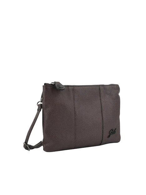 BORSA A TRACOLLA IN PELLE MARTELLATA DONNA MARRONE