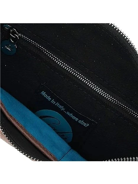 BORSA A TRACOLLA IN PELLE MARTELLATA DI VITELLO DONNA MARRONE
