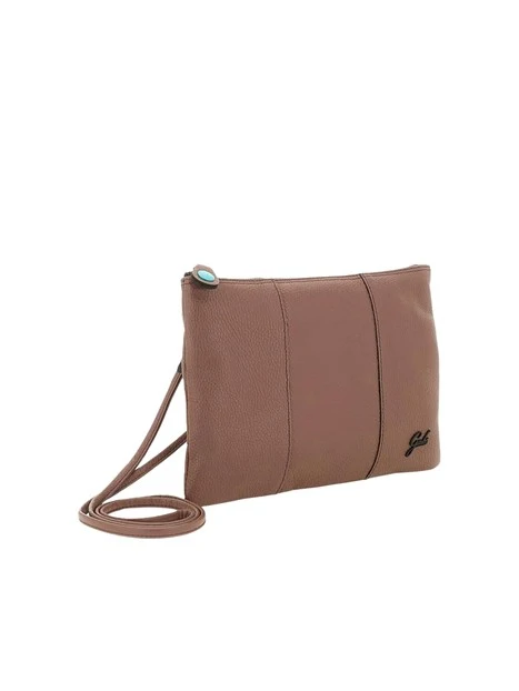 BORSA A TRACOLLA IN PELLE MARTELLATA DI VITELLO DONNA MARRONE