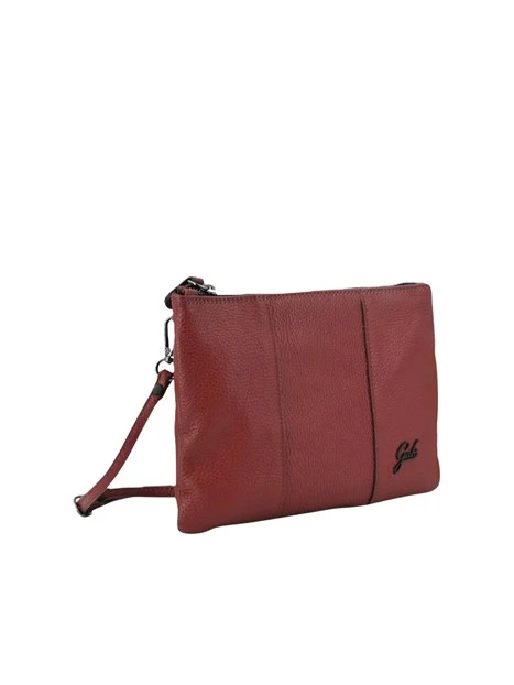 BORSA A TRACOLLA IN PELLE MARTELLATA DONNA BORDEAUX