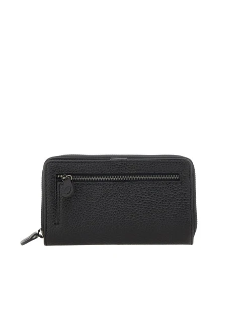 PORTAFOGLI CON CHIUSURA A ZIP DONNA NERO