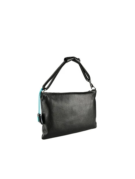 BORSA A SPALLA CON TRACOLLA REMOVIBILE DONNA NERO