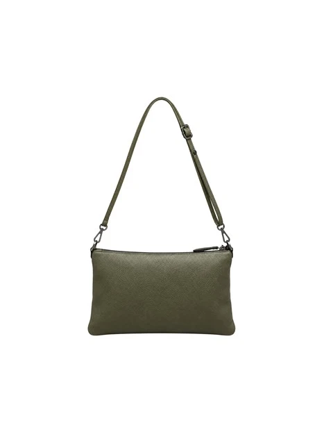 BORSA A SPALLA BIMATERIALE DONNA VERDE