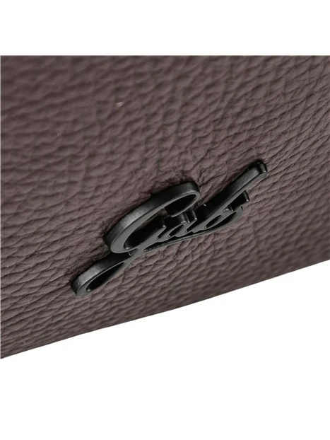 BORSA A SPALLA HOBO IN PELLE MARTELLATA DONNA MARRONE