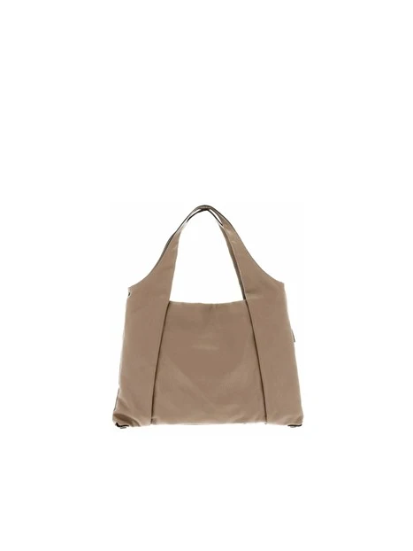 BORSA A SPALLA E CON DOPPIO MANICO DONNA BEIGE