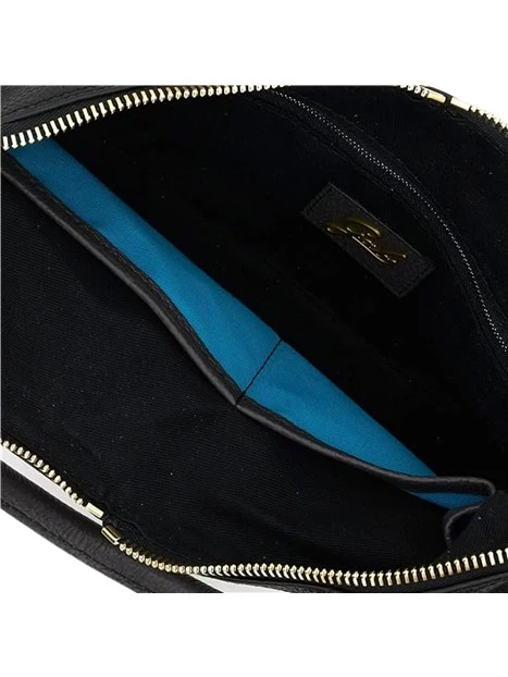 BORSA SHOPPING BICOLOR IN PELLE MARTELLATA DONNA NERO