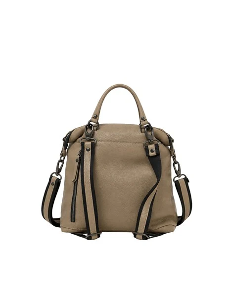 ZAINO IN PELLE MARTELLATA DONNA BEIGE