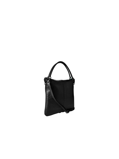 BORSA SHOPPING GRANDE IN PELLE MARTELLATA DONNA NERO