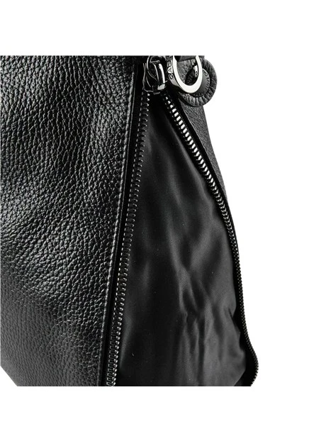 BORSA SHOPPING GRANDE IN PELLE MARTELLATA DONNA NERO