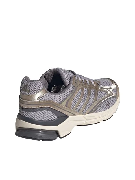 SNEAKERS BASSE RETRO RUNNING CON SUOLA MAXI E DETTAGLI METALLIZZATI UNISEX TORTORA