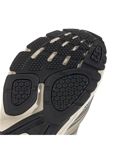 SNEAKERS BASSE RETRO RUNNING CON SUOLA MAXI E DETTAGLI METALLIZZATI UNISEX TORTORA