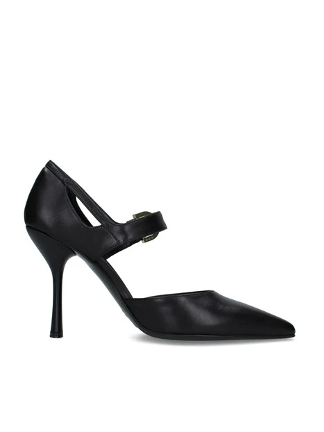 DÉCOLLETÉ CINTURINO TACCO ALTO DONNA NERO