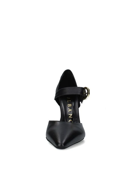 DÉCOLLETÉ CINTURINO TACCO ALTO DONNA NERO
