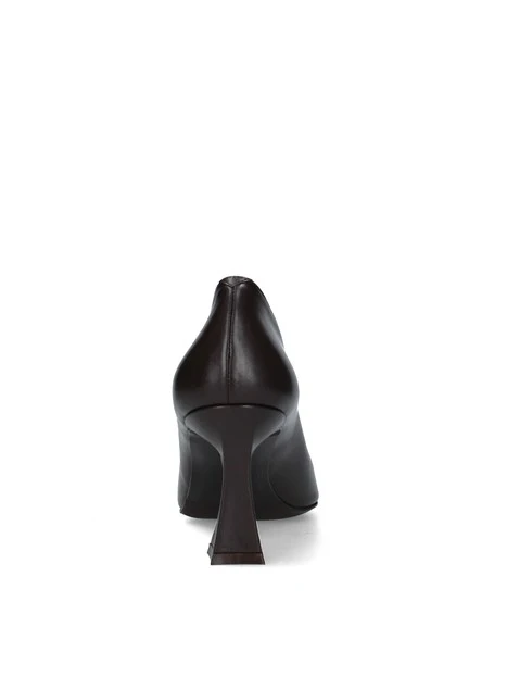 DÉCOLLETÉ SCOLLO PROFONDO TACCO ALTO DONNA MARRONE