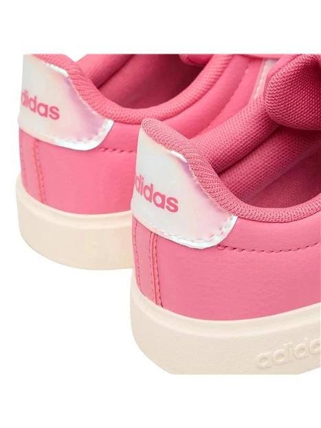 SNEAKERS BASSE CON STRAPPO E  PUNTA A CONCHIGLIA BAMBINA ROSA