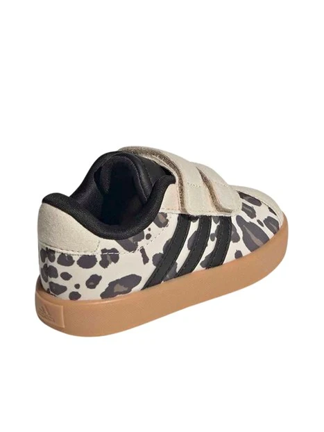 SNEAKERS BASSE ANIMALIER CON STRAPPO BAMBINA BEIGE