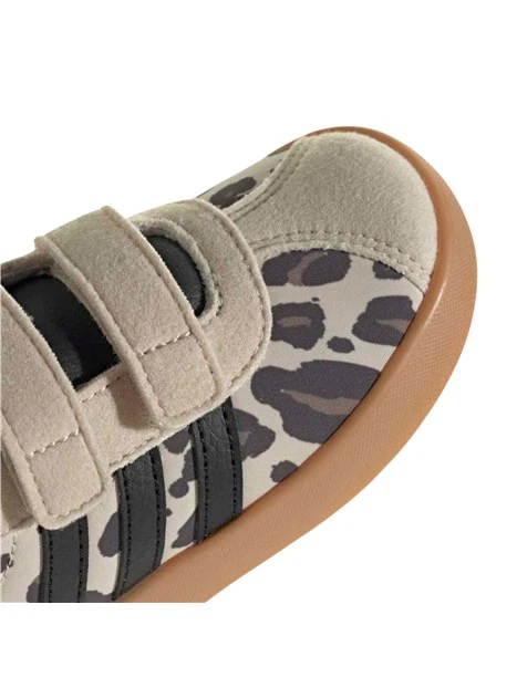 SNEAKERS BASSE ANIMALIER CON STRAPPO BAMBINA BEIGE