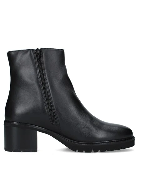 STIVALETTI TACCO ALTO CON SUOLA DENTELLATA DONNA NERO
