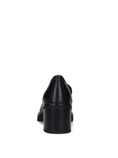 MOCASSINI TACCO ALTO DONNA NERO