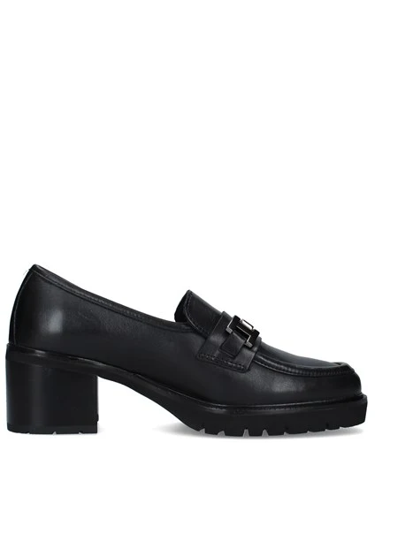 MOCASSINI TACCO ALTO DONNA NERO