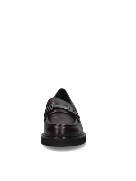 MOCASSINI TACCO ALTO DONNA MARRONE