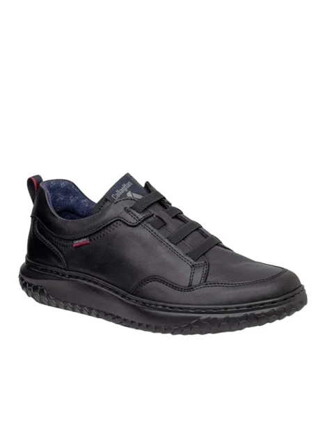 SNEAKERS BASSE COMFORT IN PELLE NATURALE CON SUOLA XL EXTRALIGHT UOMO NERO