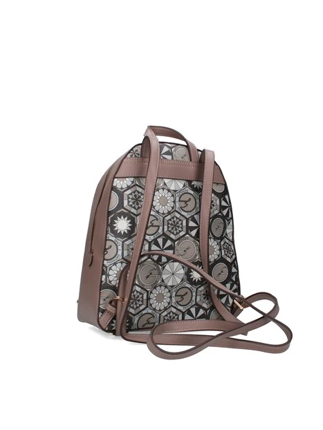 ZAINO CON FANTASIA GEOMETRICA DONNA TORTORA