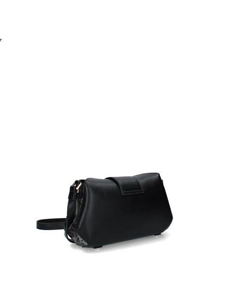 BORSA A TRACOLLA CON DETTAGLI GEOMETRICI DONNA NERO