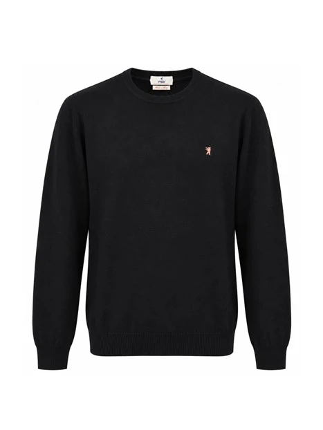 MAGLIA GIROCOLLO RASATA UOMO NERO