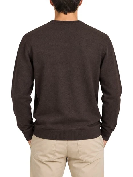 MAGLIA GIROCOLLO RASATA UOMO MARRONE