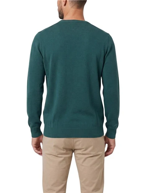 MAGLIA GIROCOLLO RASATA UOMO VERDE