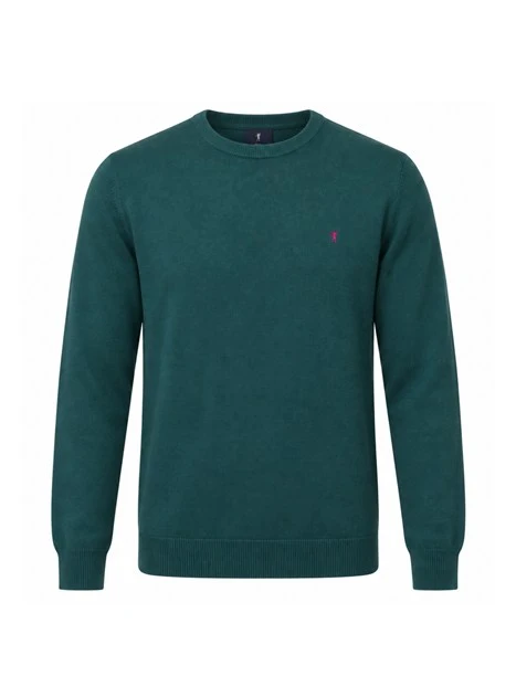 MAGLIA GIROCOLLO RASATA UOMO VERDE