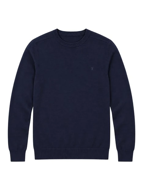 MAGLIA GIROCOLLO A MANICHE LUNGHE IN LANA UOMO BLU