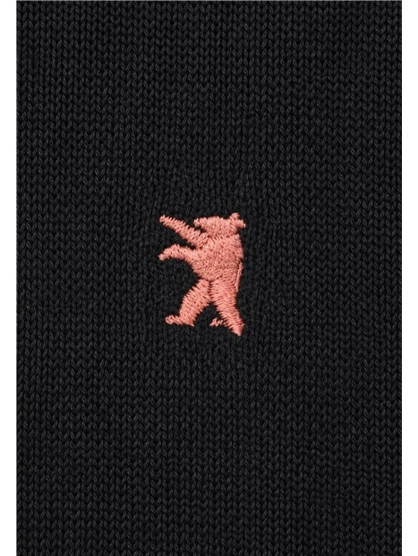 POLO MANICA LUNGA MISTO CASHMERE UOMO NERO