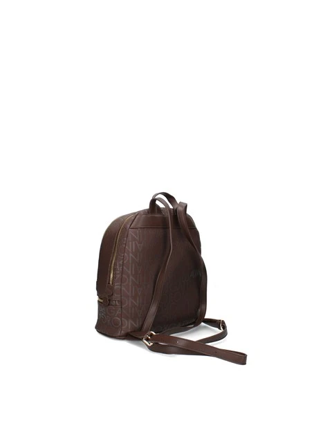 ZAINO CON LOGO ALL OVER DONNA MARRONE