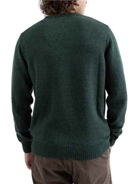 MAGLIA GIROCOLLO RASATA MOULINÉ UOMO VERDE