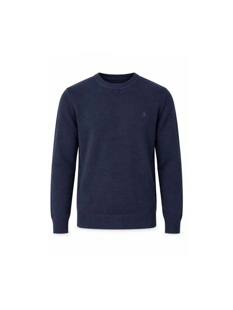 MAGLIA GIROCOLLO IN CINIGLIA UOMO BLU
